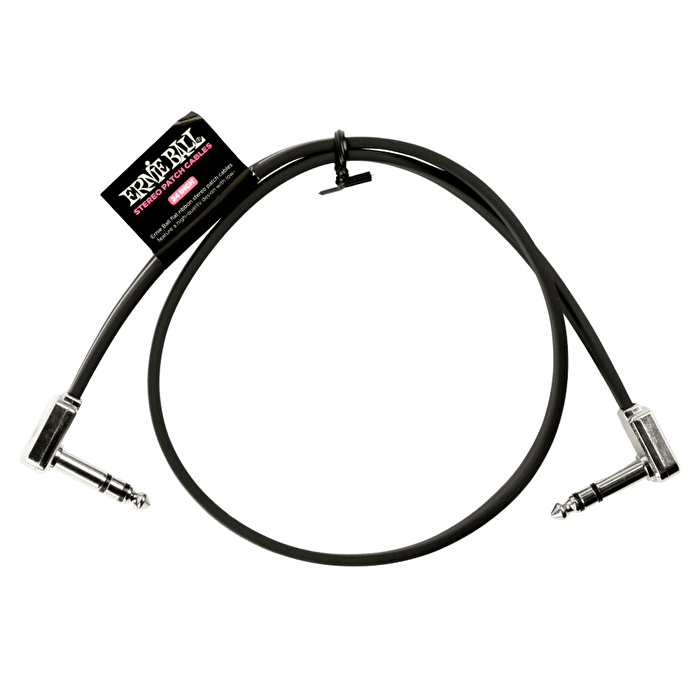 ERNIE BALL 24 Flat Ribbon Stereo 60cm Siyah Patch Kablo